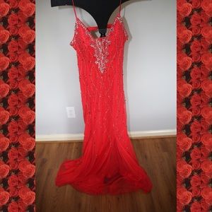 Red formal gown